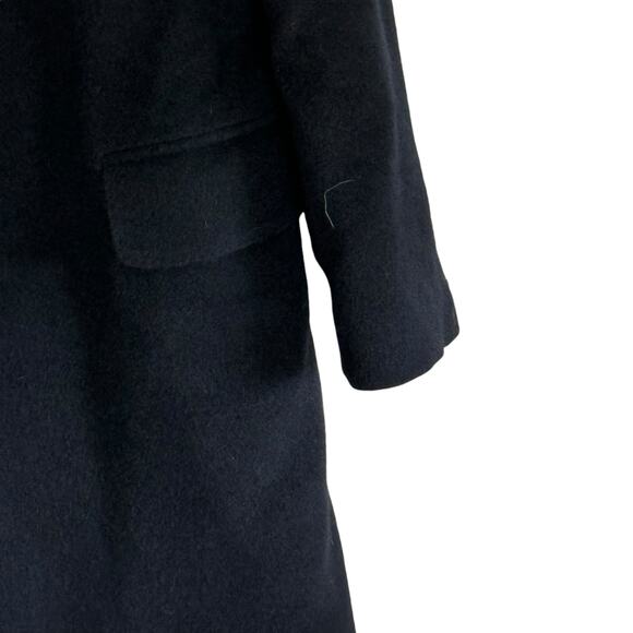 LANVIN CLASSIQUE Pure Wool Overcoat 48R Italy Black Luxury Designer Long Coat - Picture 9 of 16